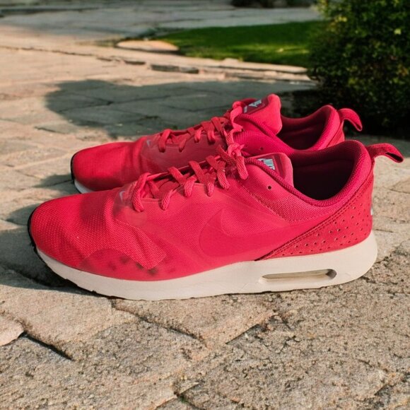 Nike Air Max Tavas Running Shoes, Men's size US 12 Red White ~ 705149 603 STAIN - Picture 1 of 16